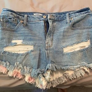 American flag jean shorts
